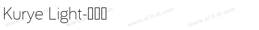 Kurye Light字体转换